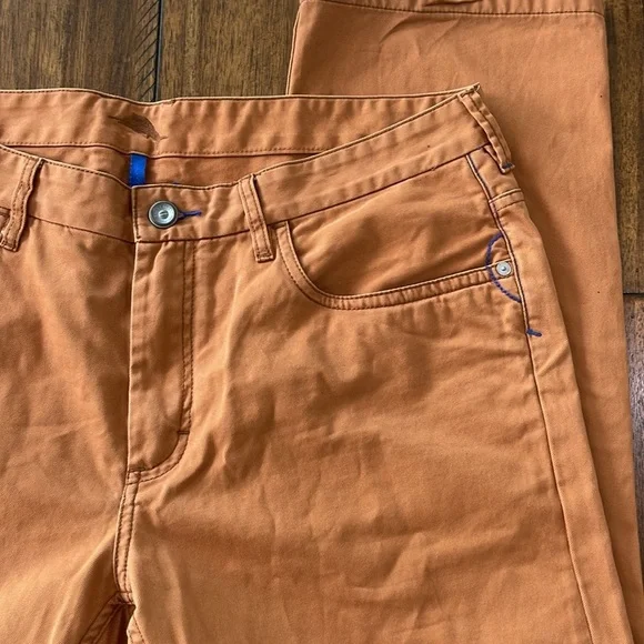 Tommy Bahama Orange Twill Authentic 5-Pocket pants size 38/30 - Picture 4 of 10